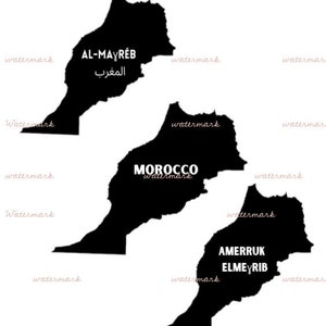 Marokko PNG met landnamen