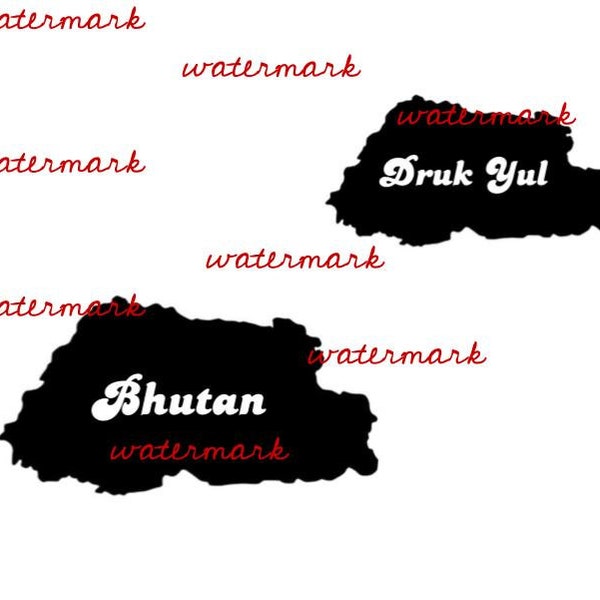 Bhutan PNGs with Country Names