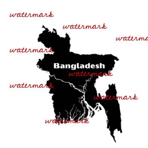 Bangladesh PNG with Country Names