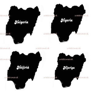 Nigeria PNGs with Country Names