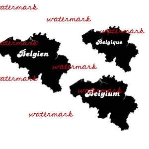 Belgium PNGs with Country Names