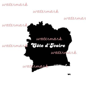 Cote d&#39;Ivoire PNGs with Country Names