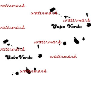Cape Verde PNGs with Country Names