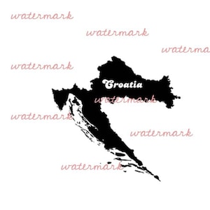 Croatia PNGs with Country Names