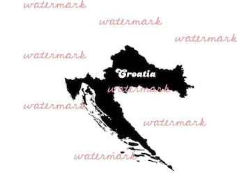 Croatia PNGs with Country Names