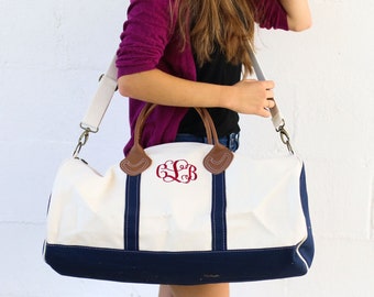 Personalized Bridesmaid Gift - Bridesmaid Round Travel Duffel Bag - Bridal Party Gift - Maid of Honor Gift - Monogramed Wedding Party Gift