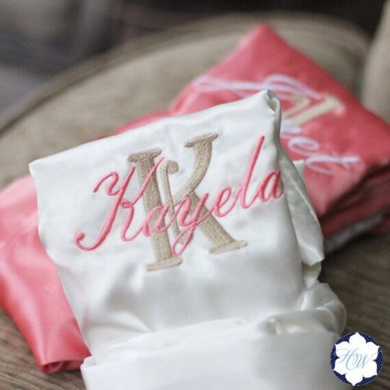 Personalized Satin Robes // Bridesmaid Gift Etsy