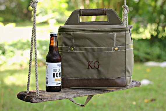 Set of 6 Personalized Beer Cooler Bag 