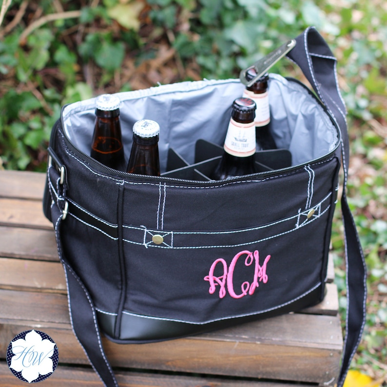 Set of 5 Personalized Beer Cooler Bags // With Bottle Opener Etsy