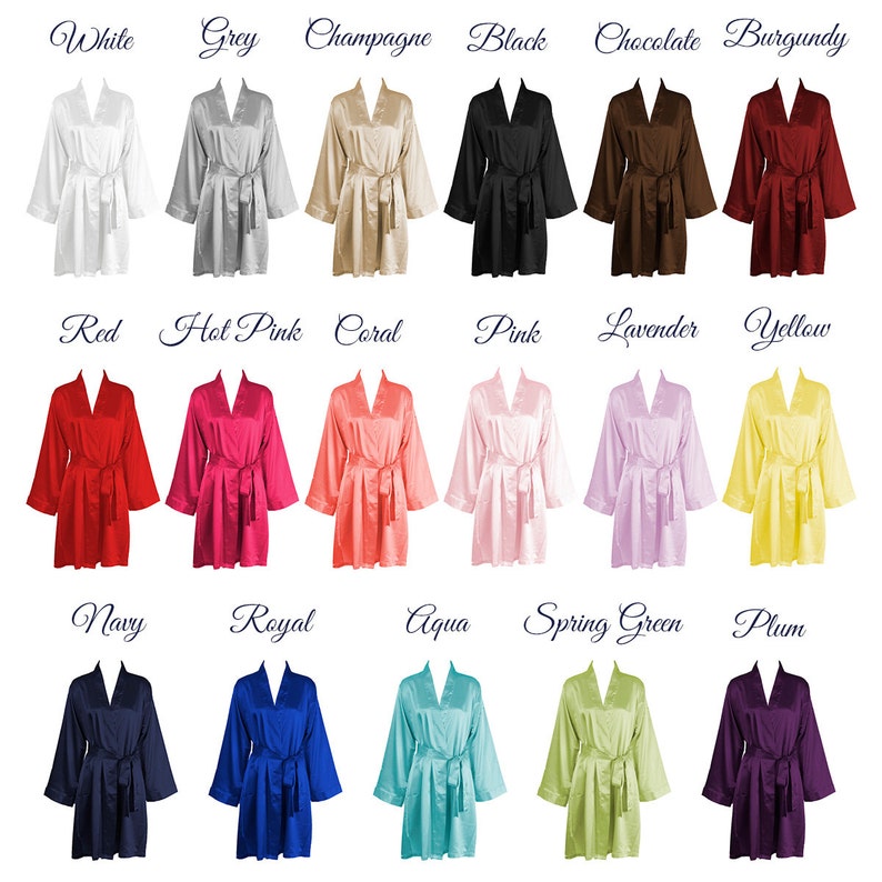 Personalized Satin Robes // Bridesmaid Gift Etsy