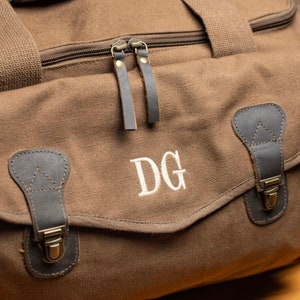 Personalized Canvas Weekender Travel Duffle Bag Gifts for Groomsmen image 3