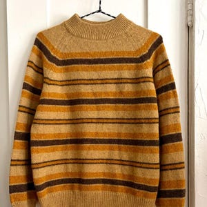 Vintage 1970s Gestreifter Pullover Pullover Größe Medium