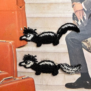 Pair of 1970s Deadstock Mini Skunk Patches