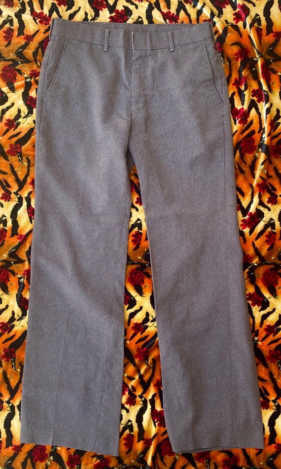 1980'S Levi's Action Slacks STA-PREST Flare Pants, Men's W35 (approx.), Vintage unclear navy blue type Vintage Second Hand main image 0