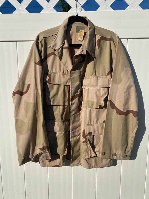 1980s Deadstock Camouflage Military Button Down Co