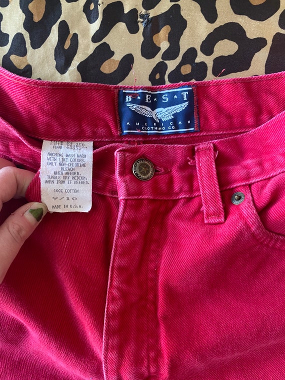 1980S BEST American Clothing Co. Red High-Waisted… - image 3