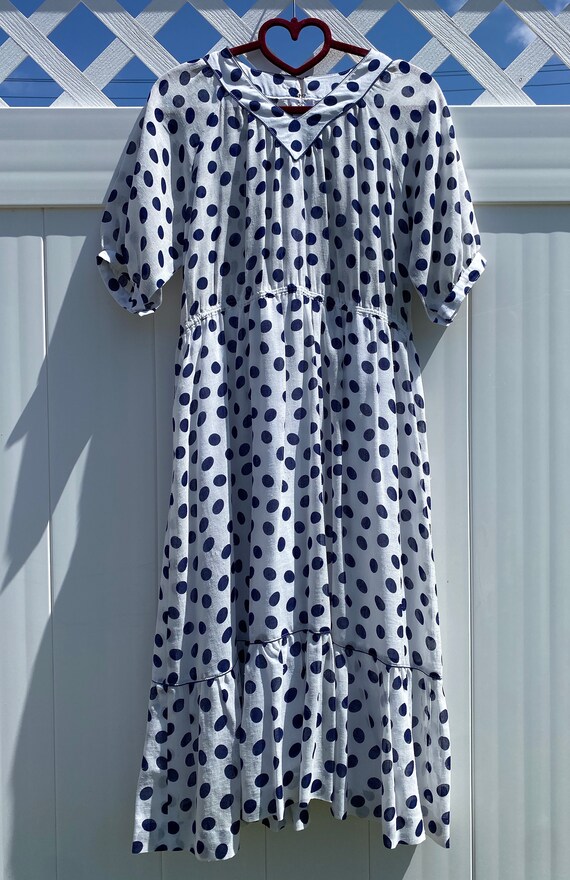 Beautiful POLKA DOT Short-Sleeve Sheer Maxi Summer