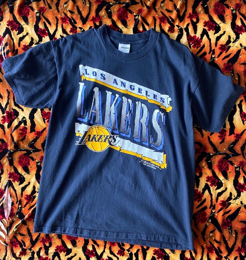 Mitchell & Ness Los Angeles Lakers Oversized Logo Short Sleeve Vintage