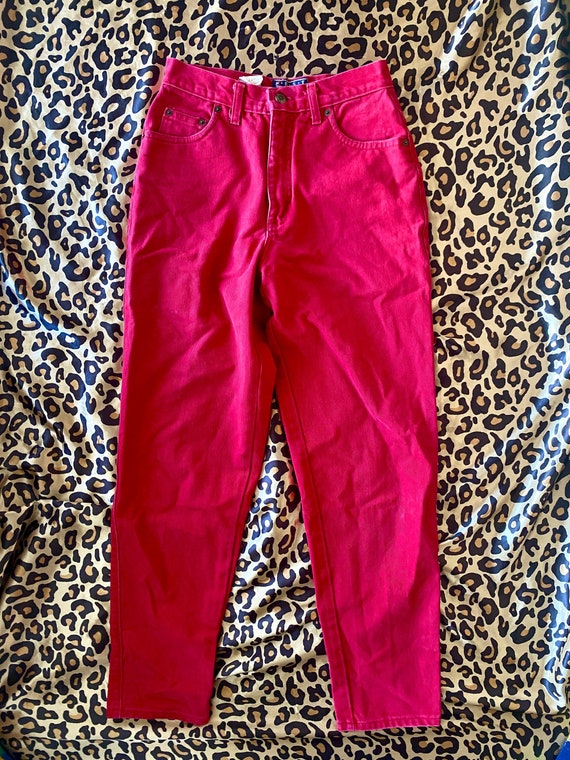 1980S BEST American Clothing Co. Red High-Waisted 