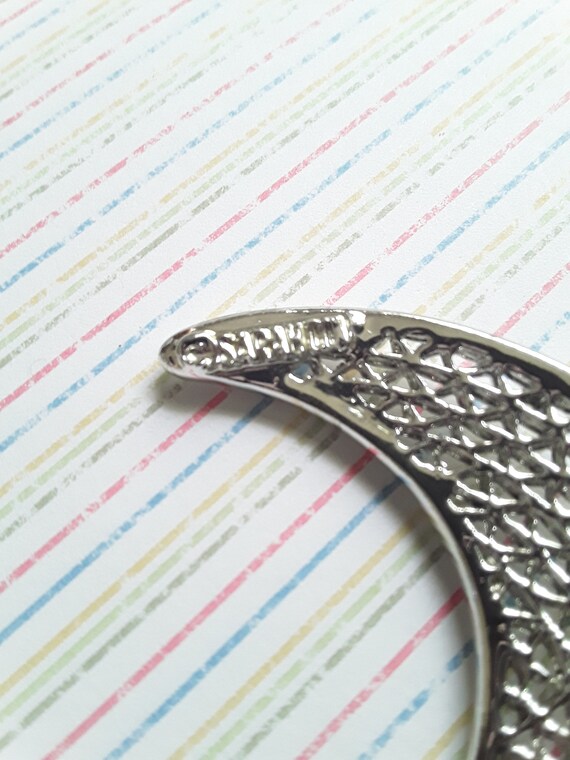 Sara Coventry Silver Crescent Brooch - Vintage - image 2