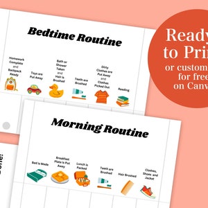 Magnet Flip Chore or Routine Chart for Young Kids, Print at Home Chore ...