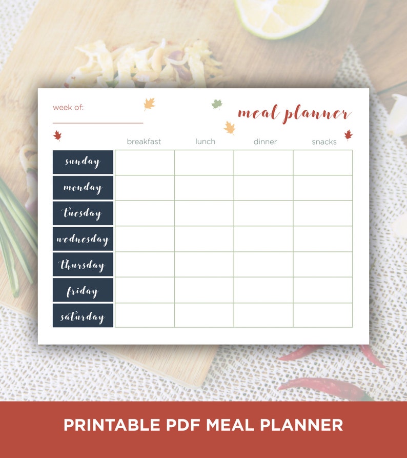 Meal Plan Printable Meal Planner Printable Meal Planning - Etsy