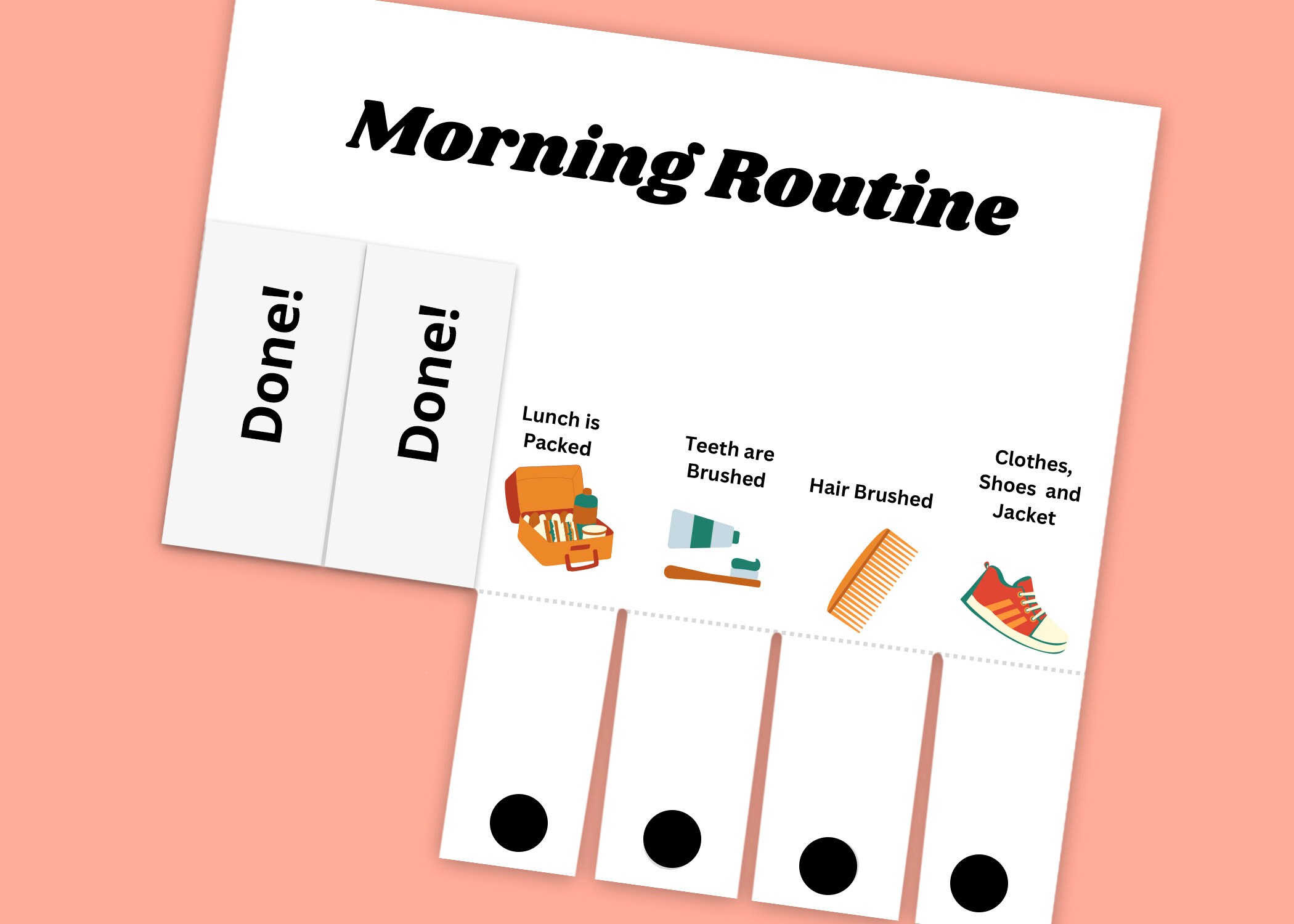 Flip Chore or Routine Chart for Young Kids, Print at Home Chore