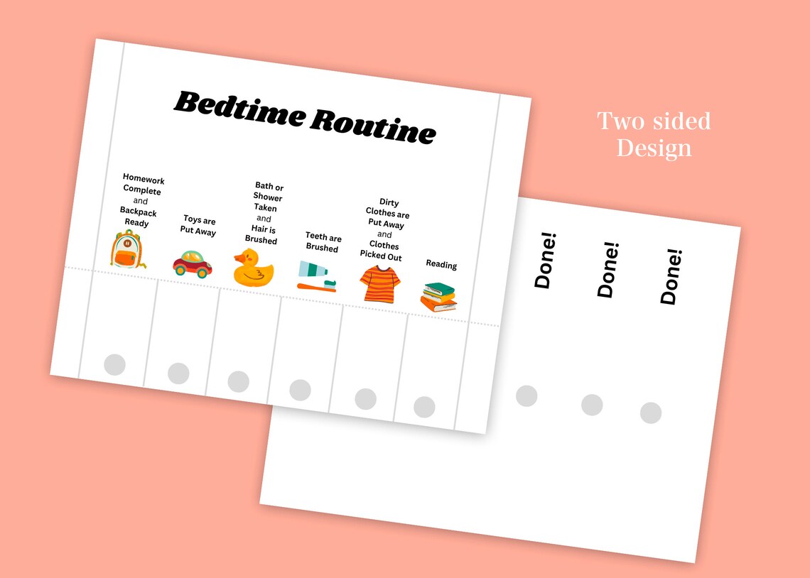 Flip Chore or Routine Chart for Young Kids, Print at Home Chore
