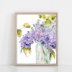 Lilacs Watercolor Art Print