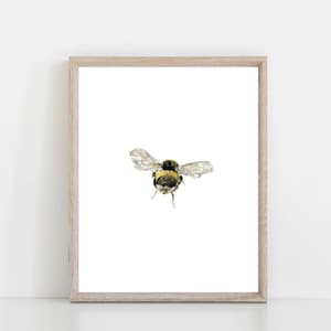bumble bee watercolor art print