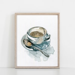 Coffee Cup Watercolor Art Print