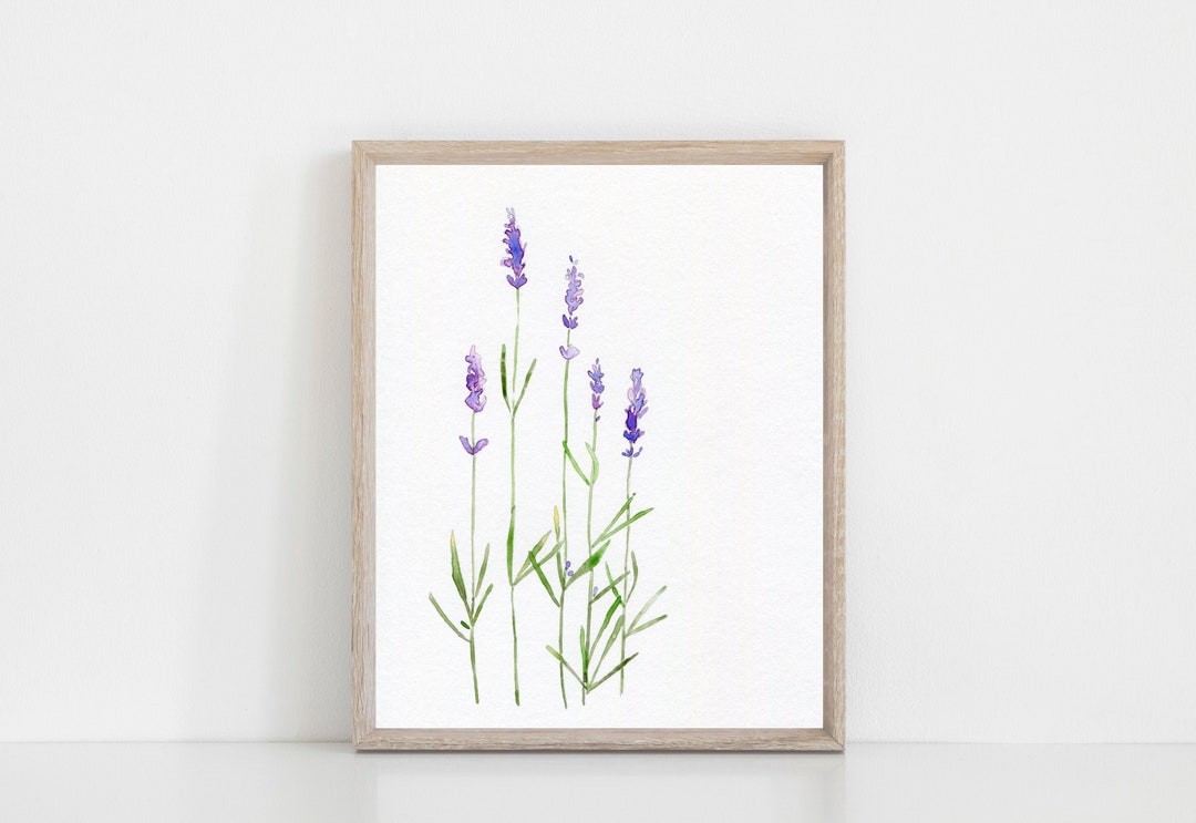 Purple Lavender Watercolor Art Print, Floral Wall Art - Etsy Canada