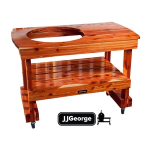 JJGeorge Big Green Egg Table - free shipping! (Compact table for Large Green Egg)