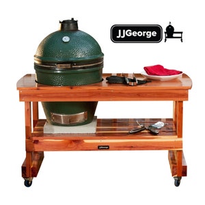 JJGeorge Big Green Egg table long table for large Big Green Egg image 1