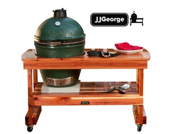 JJGeorge Big Green Egg table - (long table for large Big Green Egg)