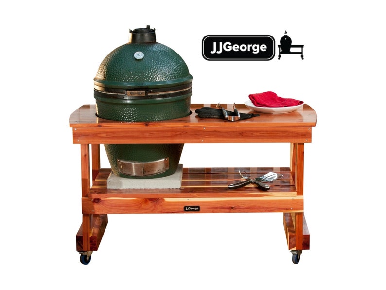 JJGeorge Big Green Egg table long table for large Big Green Egg image 1