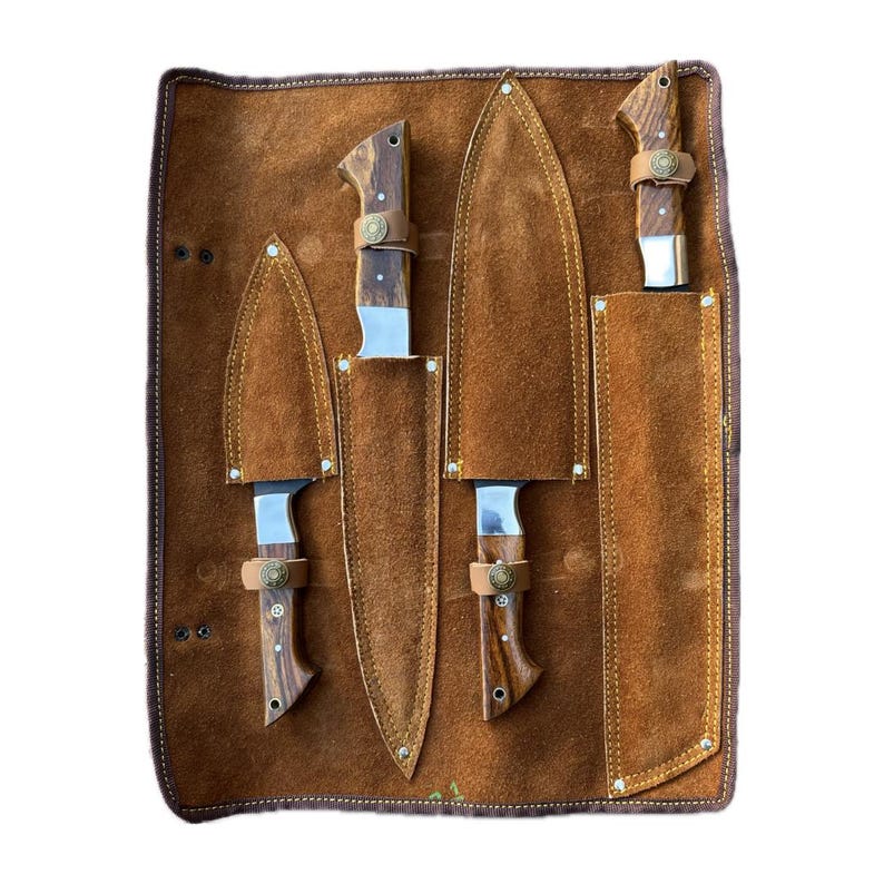 Jjgeorge Handcrafted D2 Steel Knife Set – 4-piece Collection With ...