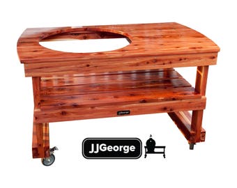 JJGeorge XL Big Green Egg Table / Best Big Green Egg Table / extra large big green egg table / free shipping