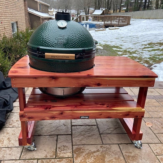 Jjgeorge XL Big Green Egg Table Best Big Green Egg Table Extra Large Big Green Egg Table Free Shipping Etsy