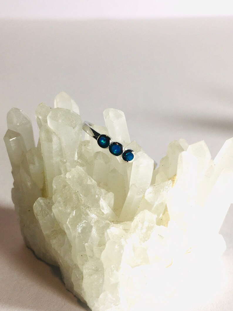 October Birthstone Gift for Her Raw Gemstone Jewelry Raw Gemstone Ring Opal Stackable Ring opal Ring Raw Opal Stackable Gemstone Ring