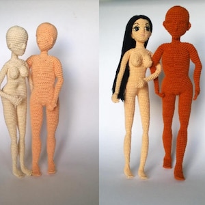 Woman and man body Pattern, doll amigurumi, doll crochet, PDF INSTANT DOWNLOAD