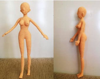 Crochet Doll Body Pattern: Amigurumi Woman (PDF DOWNLOAD)