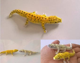 Mini Leopard Gecko Pattern, miniature amigurumi, animals crochet # 142, PDF INSTANT DOWNLOAD