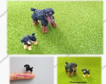 Tiny Dog Pattern, miniature amigurumi, animals crochet # 111, PDF INSTANT DOWNLOAD