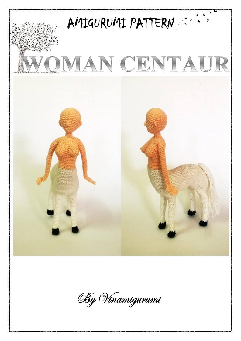 Woman centaur Pattern, half human half horse, doll amigurumi, doll crochet, PDF INSTANT DOWNLOAD