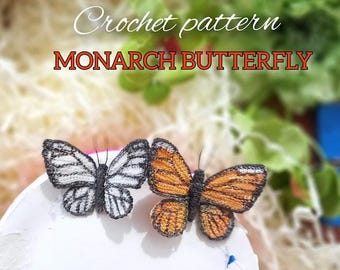 Mariposa monarca diminuta - amigurumi en miniatura, animales de crochet - 1824