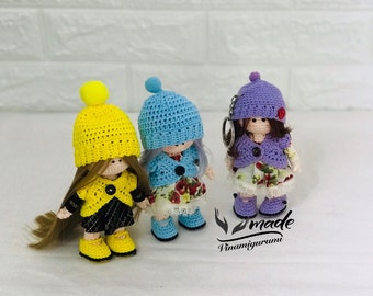 Mini Crochet Doll Pattern, Keychain Doll (PDF Download)