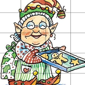 Jultomte rutnät pussel