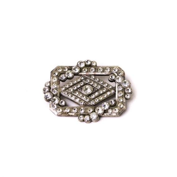 Ancienne Broche En Argent Massif Art Déco Nouveau créateur strass Ancienne Broche En Argent Massif Art Déco Nouveau créateur strass