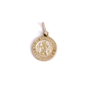 Vintage Sterling Silver St. Christopher Bracelet Charm